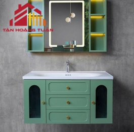 Bộ tủ gương lavabo phòng tắm cao cấp 012