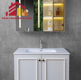 Bộ tủ gương lavabo phòng tắm cao cấp 017