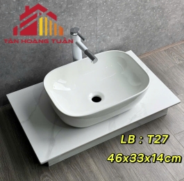 Lavabo bầu tròn - basic trắng