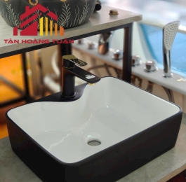 Lavabo kiểu vuông - Basic đen