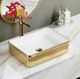 Lavabo vuông gold - basic