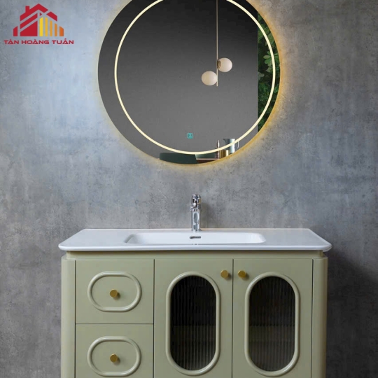 Bộ tủ gương lavabo phòng tắm cao cấp 010
