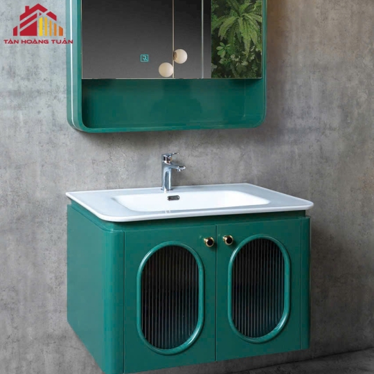 Bộ tủ gương lavabo phòng tắm cao cấp 008