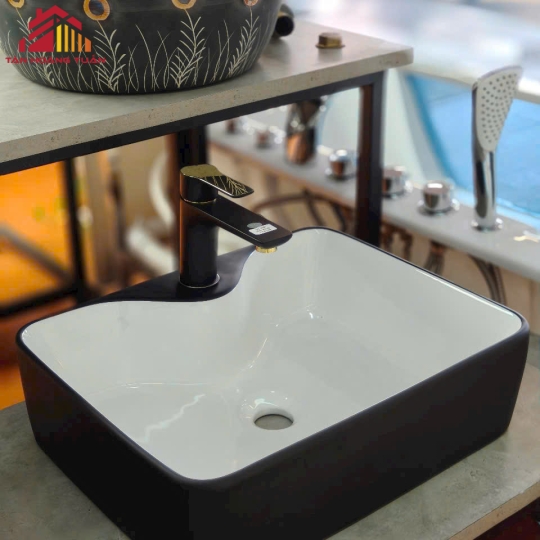 Lavabo kiểu vuông - Basic đen