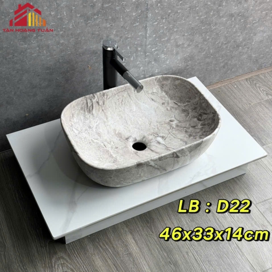 Lavabo kiểu tròn - vấn đá - kiểu cách
